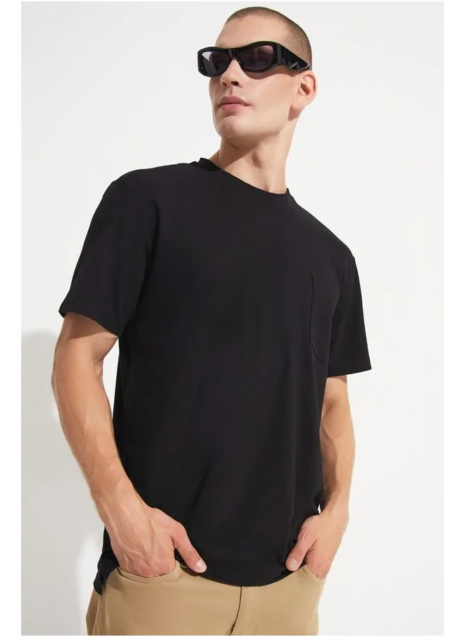 جون June Men Pocket Detailed Tshirt Black