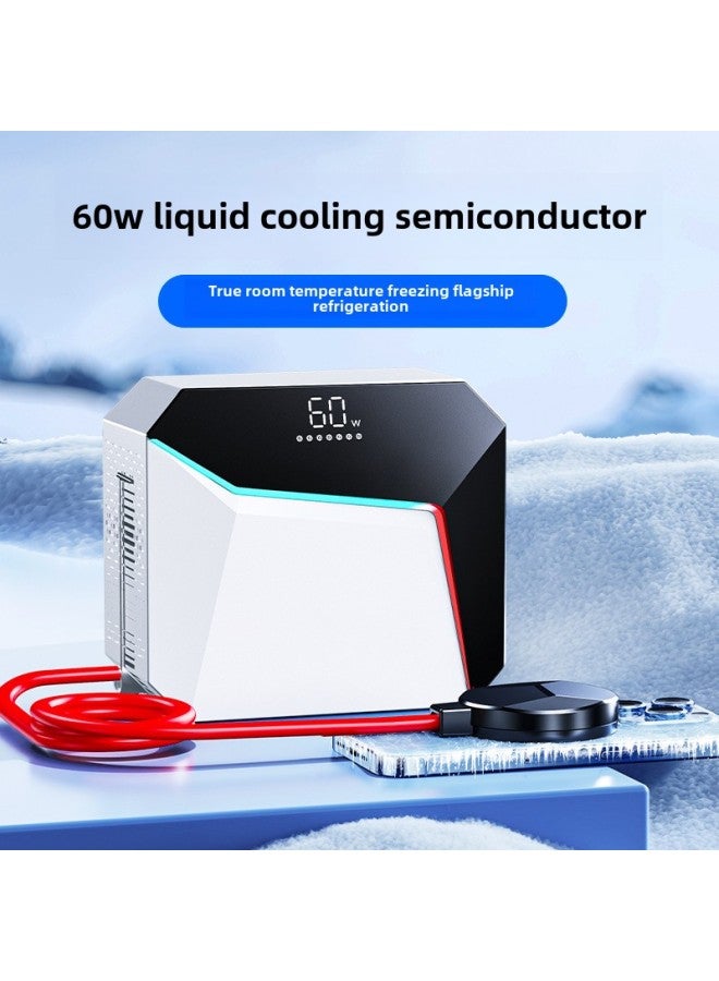 Mobile Phone Radiator Liquid Cooling Water Cooling Semiconductor Cooling Artifact Electric Competition Refrigeration 64W For Apple Millet Black Shark-Color:Z37B Single Host Adapter (including Mobile Phone Clip) - Image 1