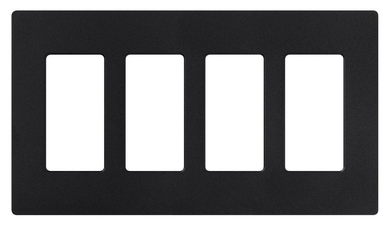 Lutron Claro 4 Gang Decorator/Rocker Wallplate, Satin, Midnight (1-Pack) | SC-4-MN - Image 1