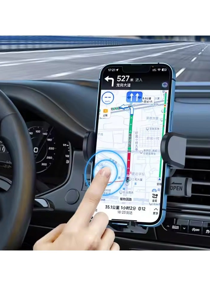 Car Phone Holder - Mobile Holder in Car - Car Mobile Holder For Air Vent – Auto Lock | Strong Grip | Ideal For iPhone and Android  - Image 2