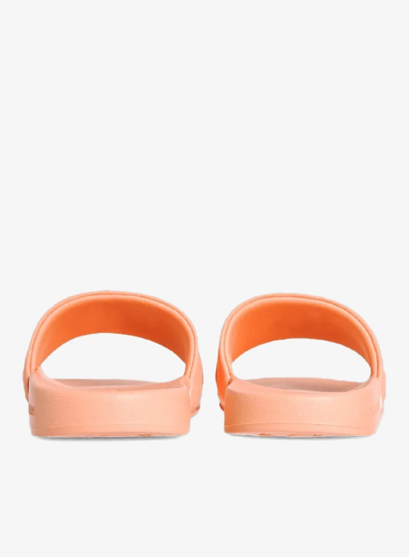 Calvin Klein Jeans Powder Orange Logo Slides for Women | Best Price UAE