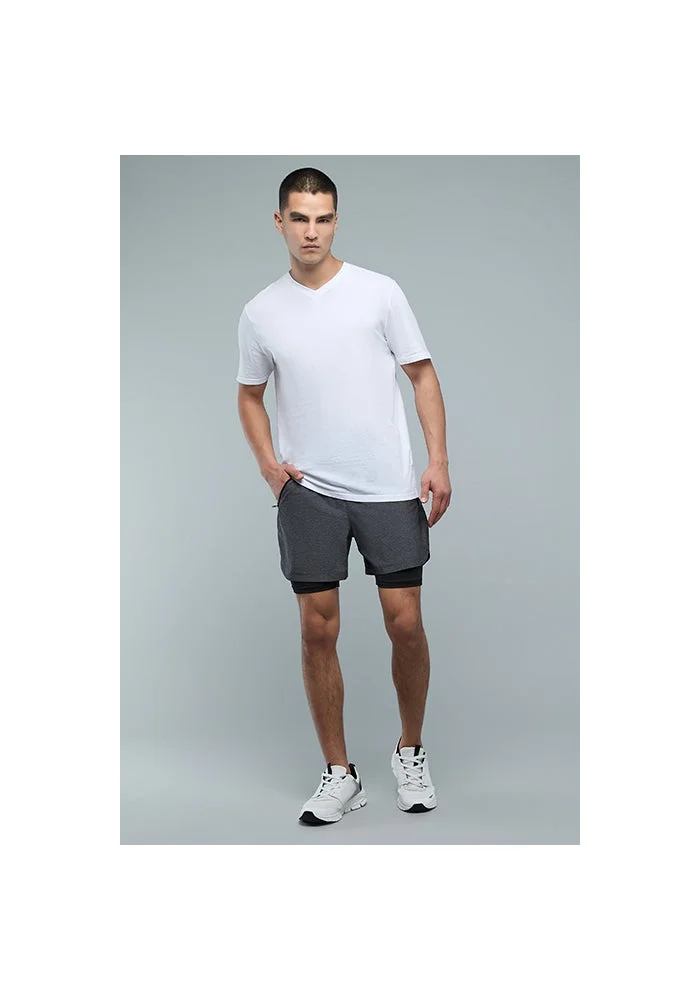 أر أند بي Layered Active Shorts with Elastic Waist