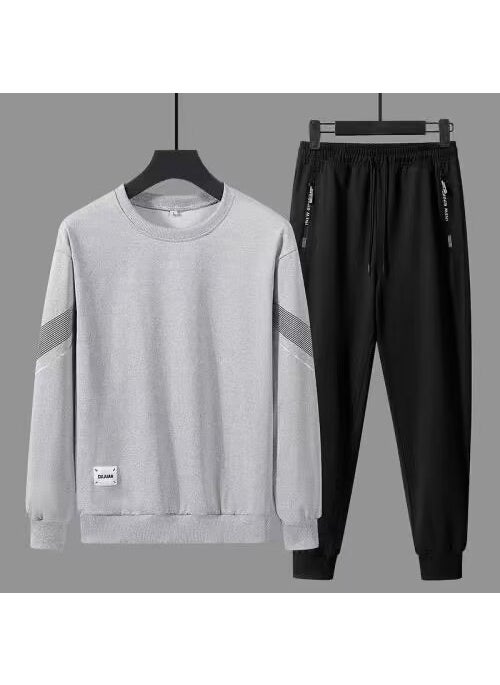 Generic Mens Casual Sports Suit Autumn-Winter Light gray  - Image 1