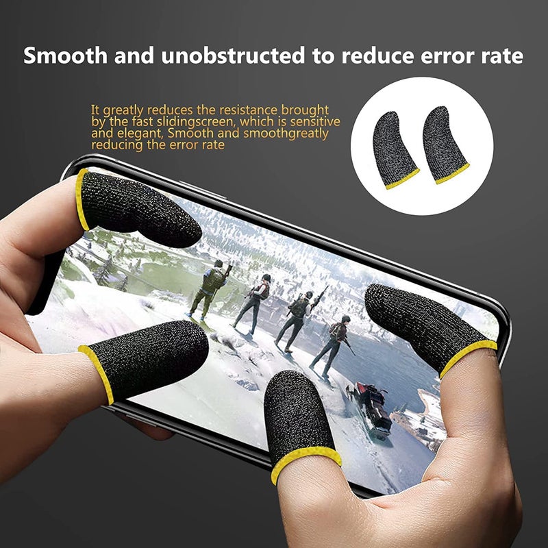 SKYCELL Pubg/Free Fire Finger Sleeve (10 Pcs + Earphone Case Black and Charger Cable Protector (4pcs) - Image 2