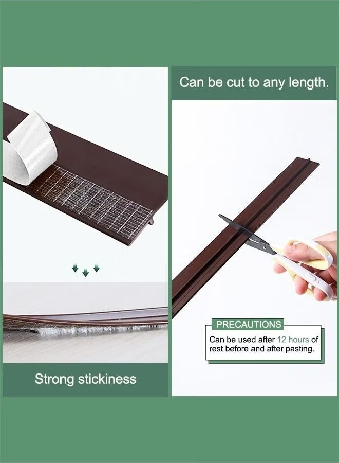 Under Door Draft Stopper - Soundproof, Dustproof, and Windproof Bottom Seal for Interior & Exterior Doors (Coffee, 90x4cm) - Image 4
