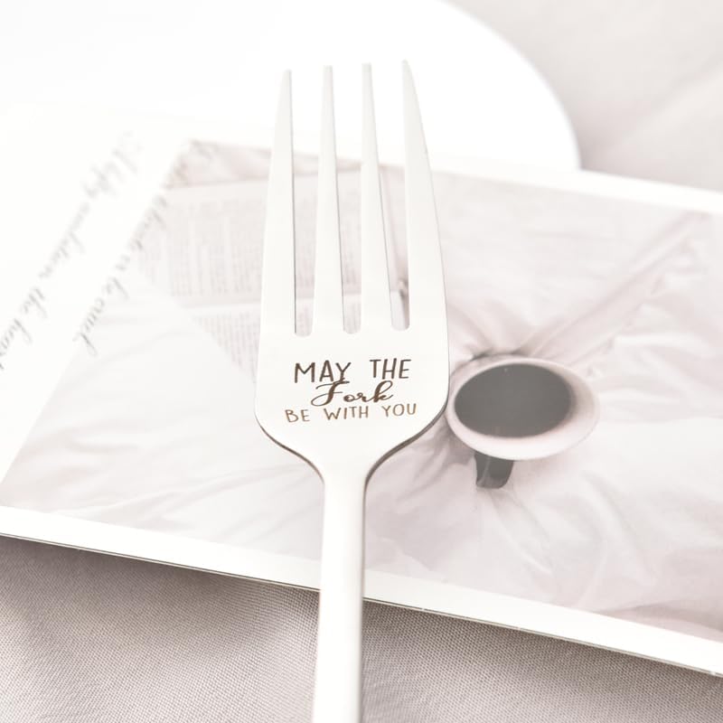 Sisadodo May The Fork Be With You Fork Funny Dinner Forks Couple Gifts for Boyfirnd Girlfriend Valentines Gift for Wife Husband Birthday Gifts for Mom Dad Son Daughter Anniversary Christmas Gifts for Women Men - Image 3