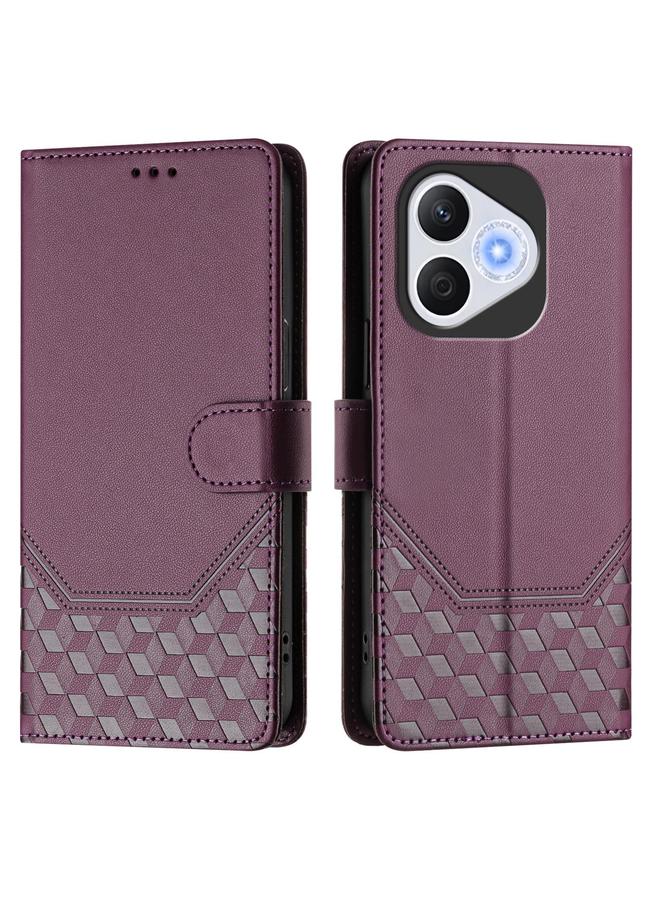 erorex Case For Honor 400 Lite Honeycomb Embossing RFID Leather Phone Case - Image 2