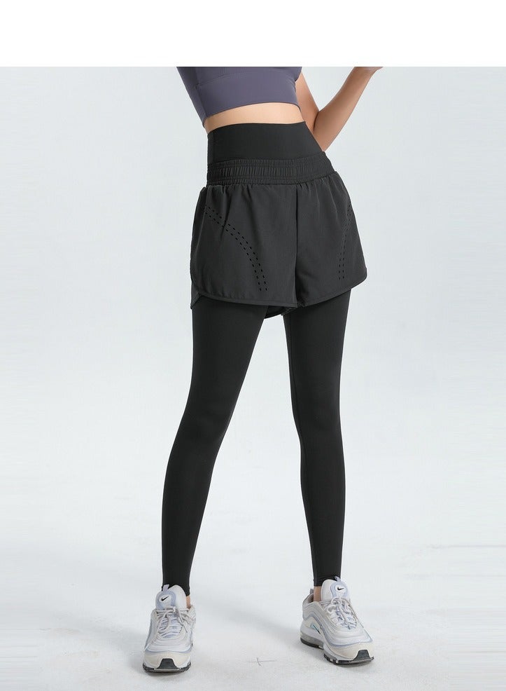 Loquat Yoga Fake two-piece sweatpants Black
