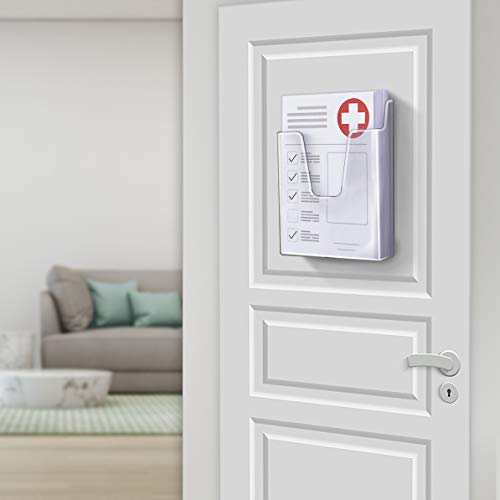 Acrimet Pocket File Holder Vertical Design Brochure Display (for Wall Mount or Countertop Use) (Removable Supports Included) (Letter Size) (Clear Crystal Color) - Image 3