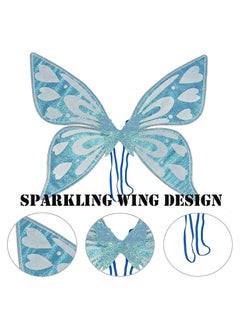 Excefore Fairy Wings for Girls, 3 Piece Children Dress-up Costume Butterfly Wings Kids Crown Magic Wand Set, Suitable for Adult  , Birthday Party Costume Fairy Wings  - Image 4