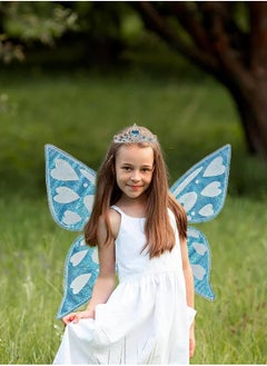 Excefore Fairy Wings for Girls, 3 Piece Children Dress-up Costume Butterfly Wings Kids Crown Magic Wand Set, Suitable for Adult  , Birthday Party Costume Fairy Wings  - Image 2