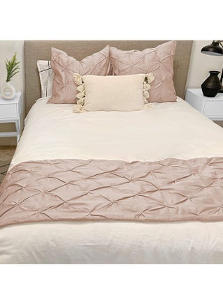 BedDecor 100% Egyptian Cotton Beautiful & Decorative 3Pcs Pinch Pleated BedRunner set Peach - pzsku/ZE963A9980E311DAB07E7Z/45/_/1692780012/ce56a7ad-e007-4466-ae9b-e39ef4980954