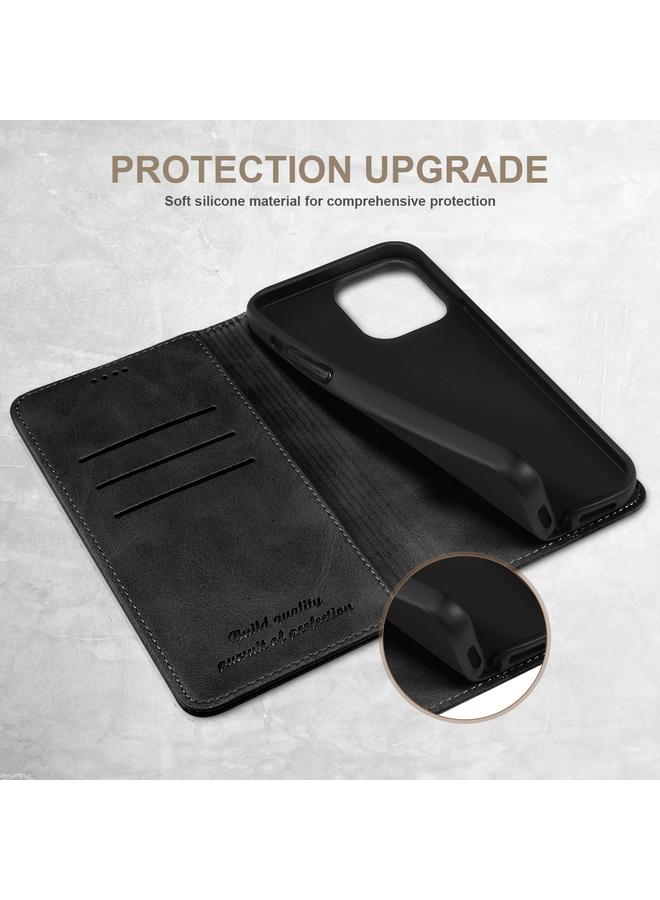 Suteni Case For iPhone 16 Pro Max Calf Texture Horizontal Flip Leather Phone Case - Image 3