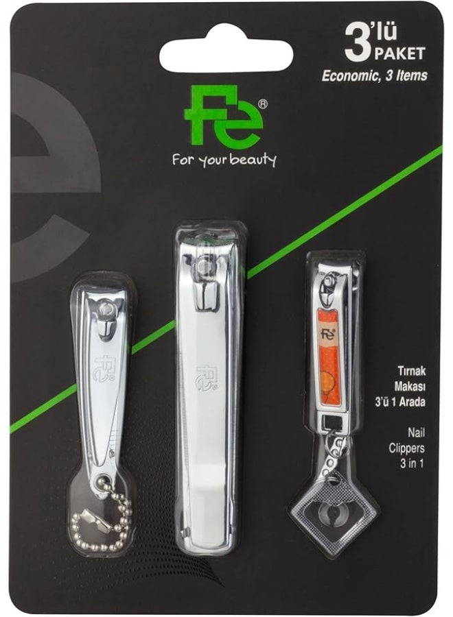 في مقص أظافر 3 احجام مختلفه لجميع الاعمار  (متعدد الالوان) - Image 1