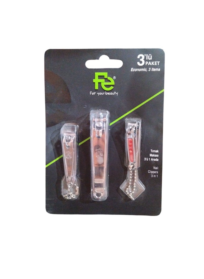 في مقص أظافر 3 احجام مختلفه لجميع الاعمار  (متعدد الالوان) - Image 5