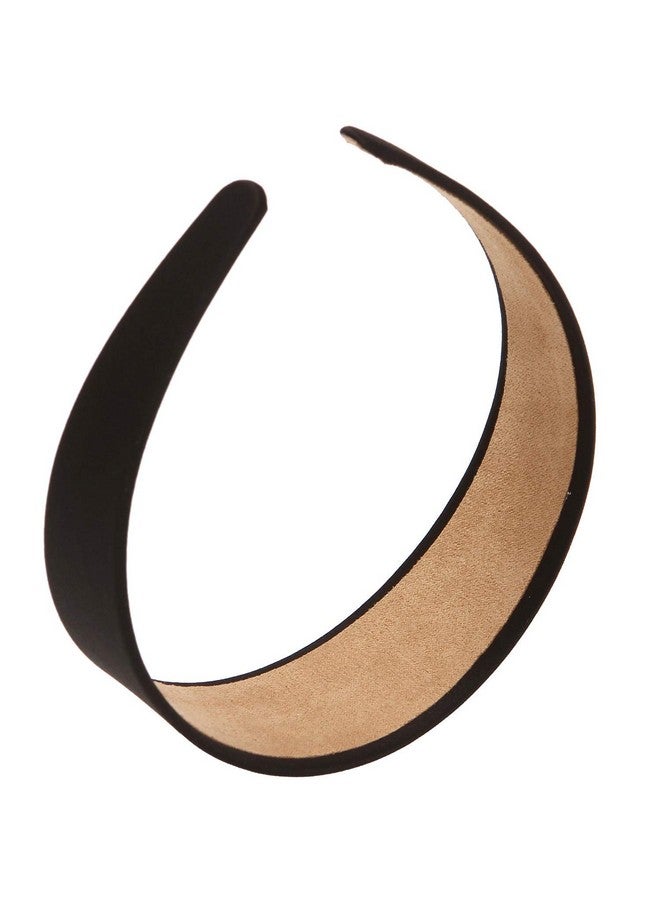 LONEEDY 6 Hard Headbands 1.6 Inch/4Cm Wide Nonslip Ribbon Hairband For Women (Black) - Image 4