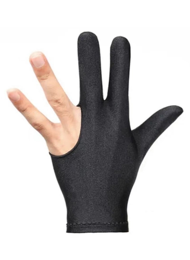 Generic (10PCS）Professional Three-Finger Billiard Gloves For Any Hand Size  - Image 1