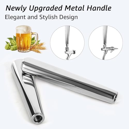 Mrbrew Beer Tap Handle, Upgraded Beer Faucet Handle 304 Stainless Steel Beer Keg Tap Handle Commercial Standard 3/8”Threading Kegerator Tap Handle for Kegerator Tower Stout Nitro Coffee Tap Draft Beer - Image 3