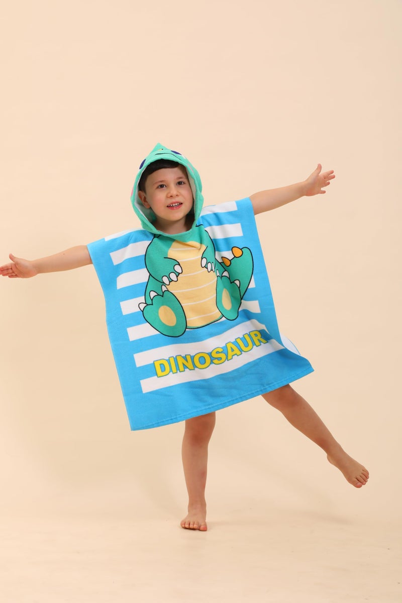 TEHALK Kids Hooded Beach Towels, Soft & Absorbent, Quick Dry, Machine Washable, Astronaut1 Pattern, 24" x 24" Rectangular, 1 Count - Image 2