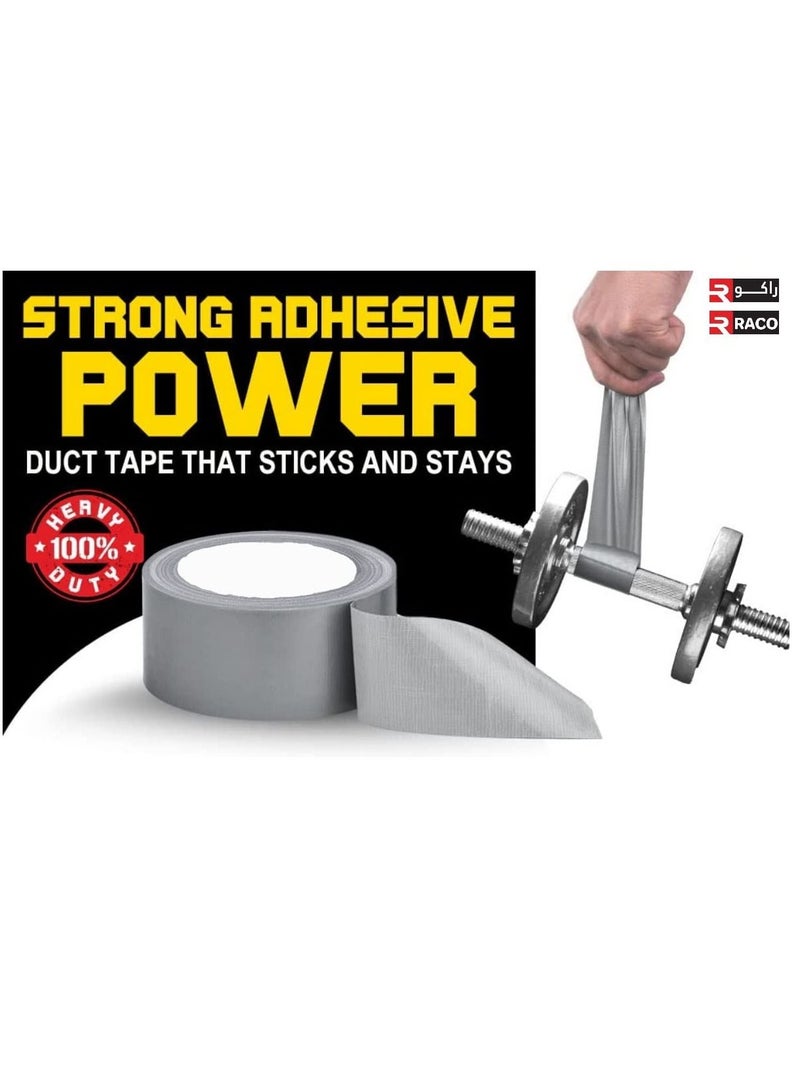 RACO Duct Tape Heavy Duty-Strong, Flexible, No Residue,All Weather and Tear by Hand,Yourself Repairs, Industrial, Professional Use-Silver color 3 INCH - Image 4