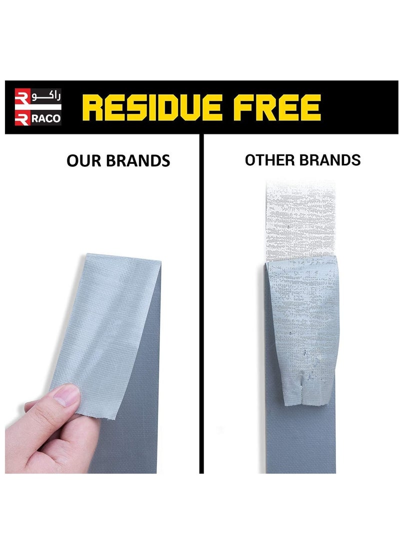 RACO Duct Tape Heavy Duty-Strong, Flexible, No Residue,All Weather and Tear by Hand,Yourself Repairs, Industrial, Professional Use-Silver color 3 INCH - Image 3