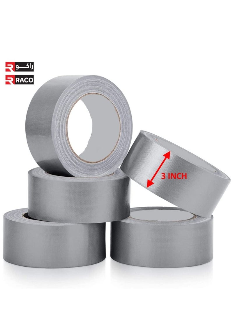 RACO Duct Tape Heavy Duty-Strong, Flexible, No Residue,All Weather and Tear by Hand,Yourself Repairs, Industrial, Professional Use-Silver color 3 INCH - Image 2