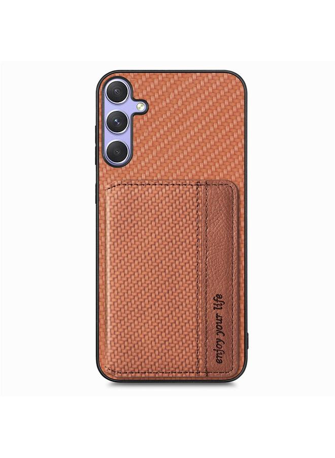 S-TOP Case For Samsung Galaxy S25 Ultra 5G Carbon Fiber Magnetic Card Wallet RFID Blocking Phone Case - Image 2