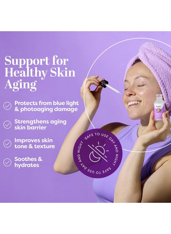 تروسكن سيروم تروسكين لونجيفيتي باكوتشيول - سيروم مُجدد للوجه بخلايا جذعية من التوت البري والطحالب الثلجية - عناية بالبشرة مُصممة للمساعدة في الانتقال من مكافحة الشيخوخة إلى الشيخوخة الصحية - 1 أونصة سائلة - Image 2