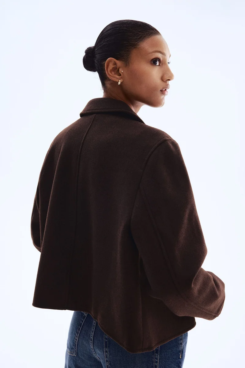 اتش اند ام جاكيت بياقة