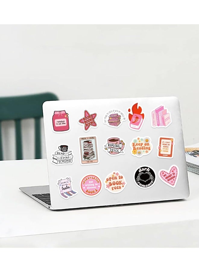 50 PCS Pink Bookish Stickers, Book Stickers for Kids, Teens, Laptop, Computer, Cell Phone, Water Bottle, Stanley Cup - Image 5