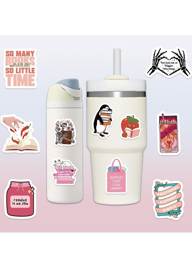 50 PCS Pink Bookish Stickers, Book Stickers for Kids, Teens, Laptop, Computer, Cell Phone, Water Bottle, Stanley Cup - Image 4