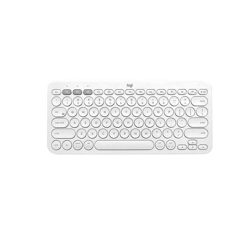 Logitech K380 Wireless Keyboard Silent Multi-Device Bluetooth K380-peony White 