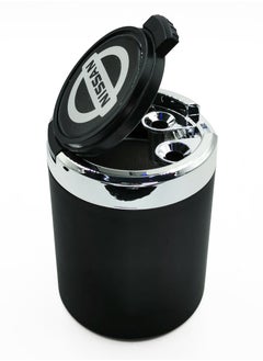 Nissan Car Ashtray With LED Lights With Lid Odor-Free Leak-Proof Easy to Clean  Compact Design for Car Interior  - Image 1