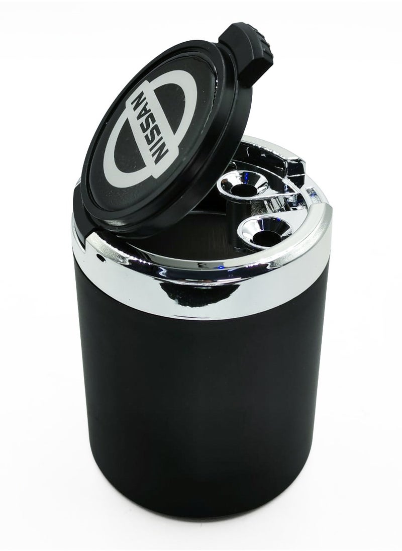Nissan Car Ashtray With LED Lights With Lid Odor-Free Leak-Proof Easy to Clean  Compact Design for Car Interior  - Image 1