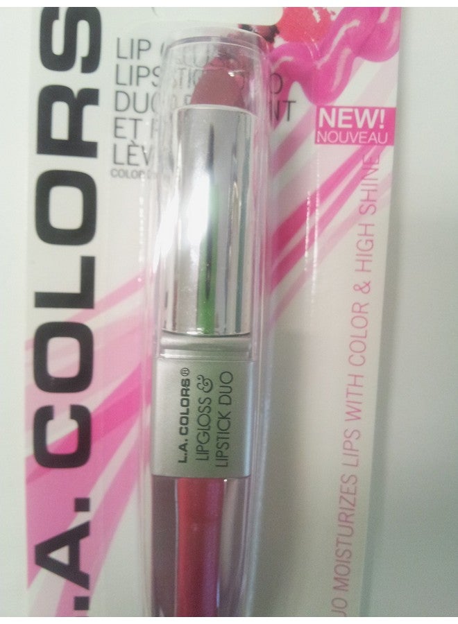 L.A. Colors La Colors Lip Gloss & Lipstick Duo Moisturizes Lips With Natural Color & High Shine Blc823 Flushed - Image 3