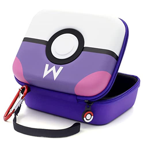 PATPAT® Poke-mon Binder, Poke-Mon Cards Holder for 200 Trading Cards Cartoon Prints Zipper Bag Trading Cards Binder Trading Cards Album Organizer Bag Game Cards Case Xmas Gifts for Kids Boys Girls Mew - Image 1