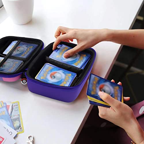 PATPAT® Poke-mon Binder, Poke-Mon Cards Holder for 200 Trading Cards Cartoon Prints Zipper Bag Trading Cards Binder Trading Cards Album Organizer Bag Game Cards Case Xmas Gifts for Kids Boys Girls Mew - Image 2