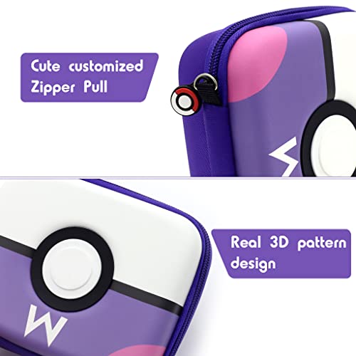PATPAT® Poke-mon Binder, Poke-Mon Cards Holder for 200 Trading Cards Cartoon Prints Zipper Bag Trading Cards Binder Trading Cards Album Organizer Bag Game Cards Case Xmas Gifts for Kids Boys Girls Mew - Image 4