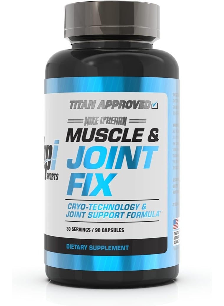 BPI Sports Muscle & Joint Fix - Mike O’Hearn Titan Series - Muscle Recovery & Healthy Joint Support Supplement - All-Natural Turmeric, White Peony & Collagen Capsules for Men & Women | 90 Capsules - Image 1