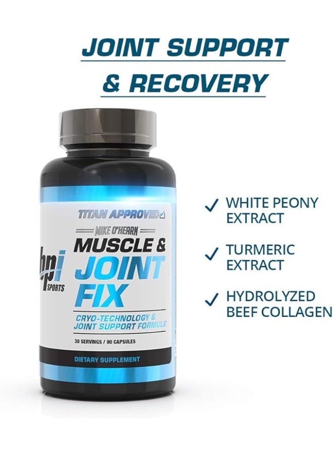 BPI Sports Muscle & Joint Fix - Mike O’Hearn Titan Series - Muscle Recovery & Healthy Joint Support Supplement - All-Natural Turmeric, White Peony & Collagen Capsules for Men & Women | 90 Capsules - Image 2