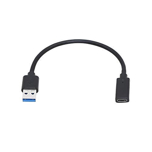 CERRXIAN USB 3.0 Type A Male to USB 3.0 Type C Female Gold Plated Connector Converter Adapter (Black) (15cm) - Image 1