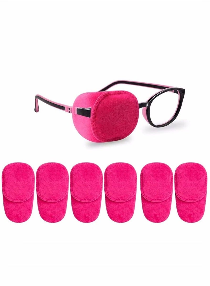 6Pcs Eye Patches for Kids Girls Boys Right  Left Eye Patch for Glasses Lazy Eye Patch for Children Treating Lazy Eye Amblyopia Strabismus and After Surgery Full Coverage (Pink) - Image 1