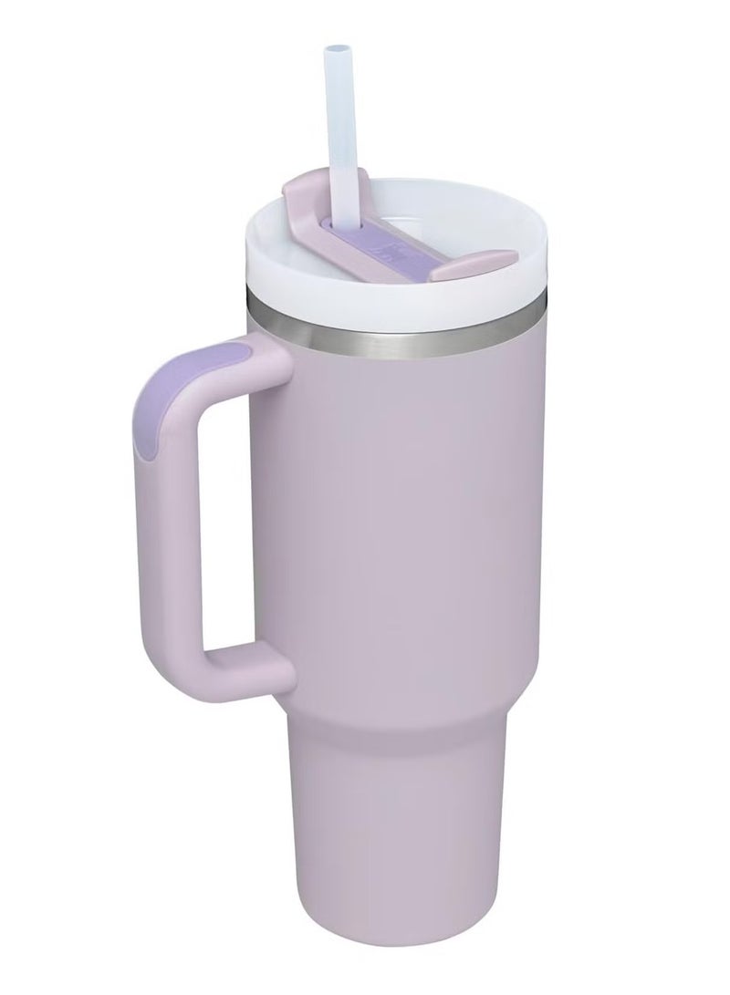 Stanley Quencher H2.0 Collection, Stainless Steel Vacuum Insulated Tumbler with Lid and Straw for Iced and Cold Beverages, 40 oz / 1.18 L - Orchid, Leak-Proof, Double-Wall Insulation for Long-Lasting Freshness - Image 2