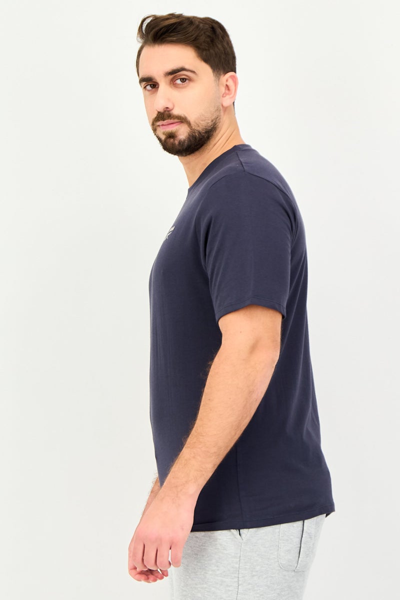 Reebok Men Sportswear Fit Short Sleeve Outdoor T-Shirt, Slate Navy - Image 3