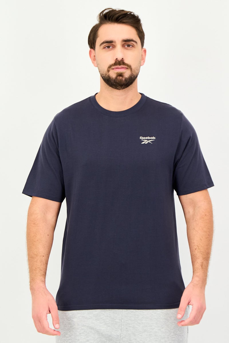 Reebok Men Sportswear Fit Short Sleeve Outdoor T-Shirt, Slate Navy - Image 1