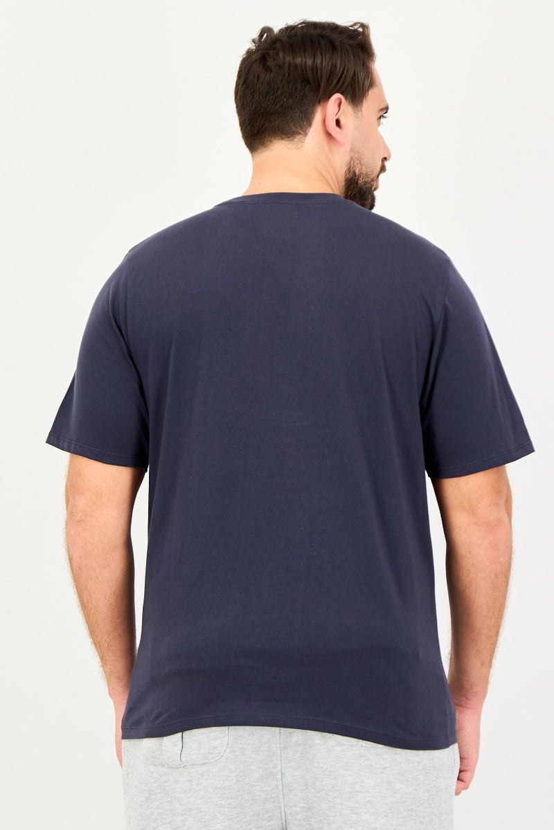 Reebok Men Sportswear Fit Short Sleeve Outdoor T-Shirt, Slate Navy - Image 4