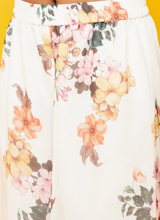 AKS Floral Printed Kurta Set for Girls - Image 3