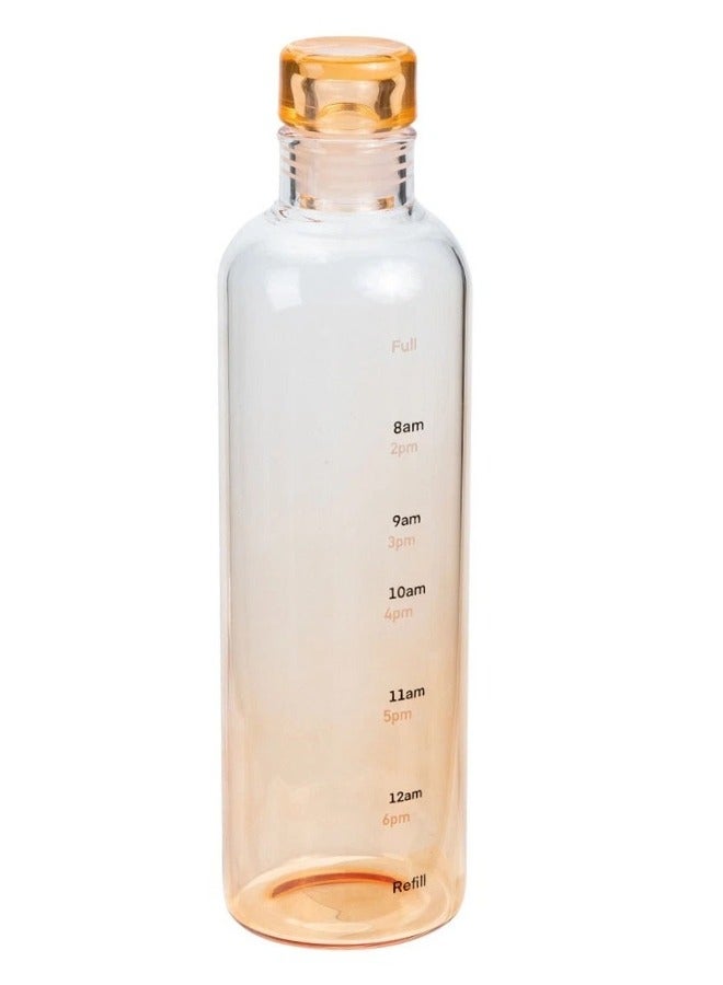 Happy Home 500ml Acrylic Water Bottle Portable Direct Drinking Water Bottle with Time Marker, BPA Free, Sports Water Bottle for Adults and Kids, Outdoor Mountaineering, Camping, Running, Gym, Hiking, Cycling  - Image 1