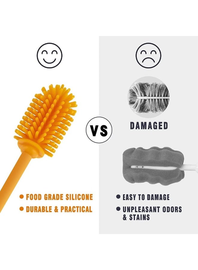 ddLUCK Silicone Bottle Cleaning Brush with Long Handle - Image 3
