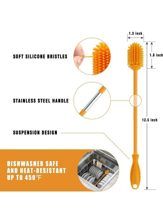 ddLUCK Silicone Bottle Cleaning Brush with Long Handle - Image 4